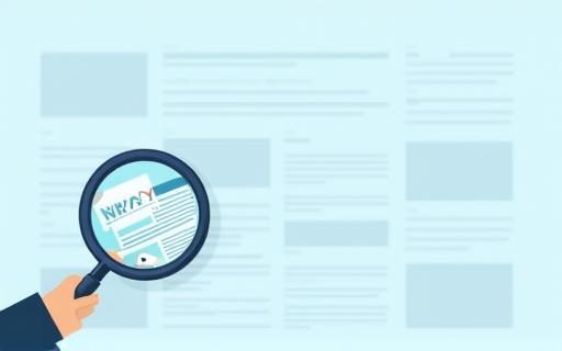 Magnifying glass over news headlines, symbolizing investigative reporting